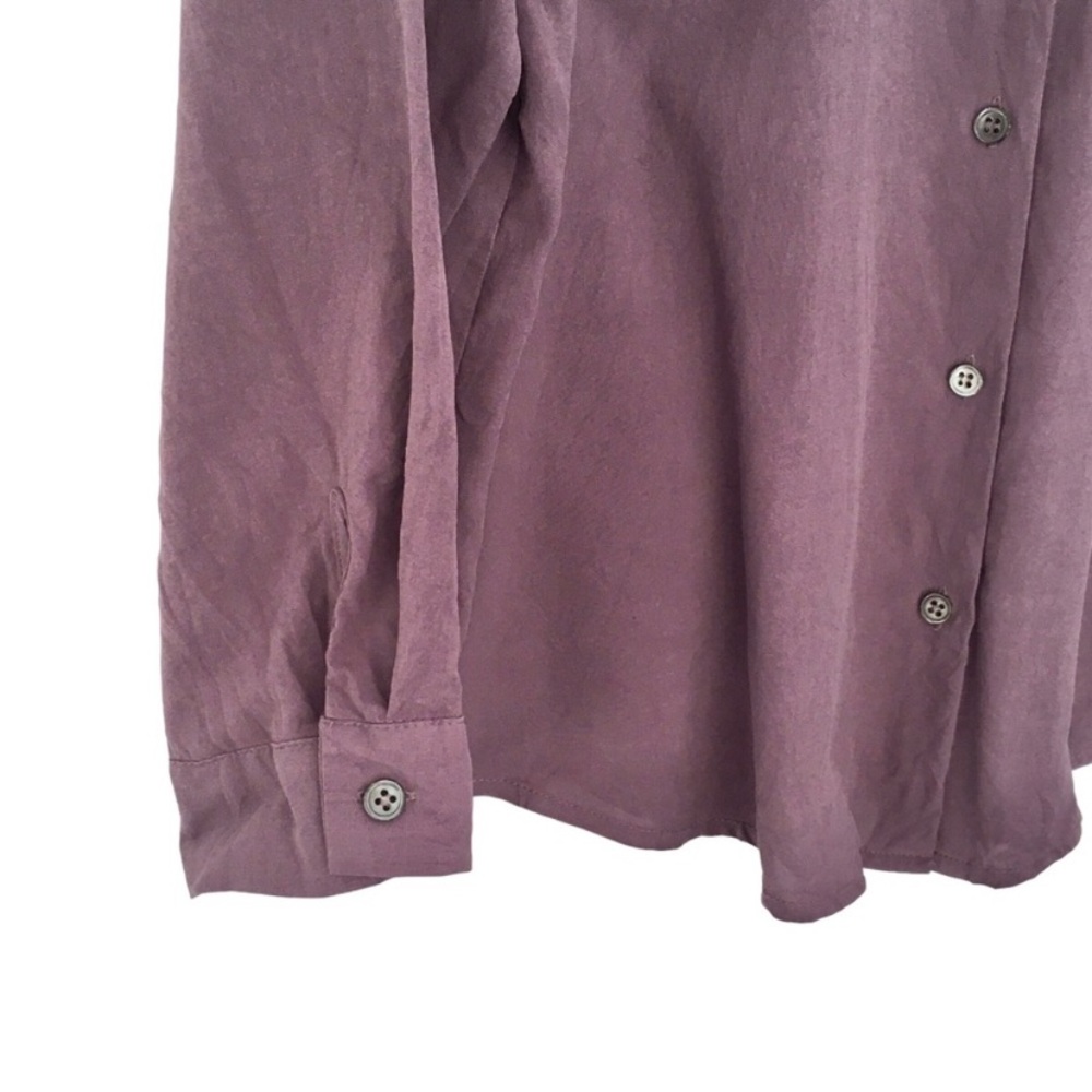 J.Jill Lavender Haze 100% Silk button down blouse sz M - Picture 3 of 8